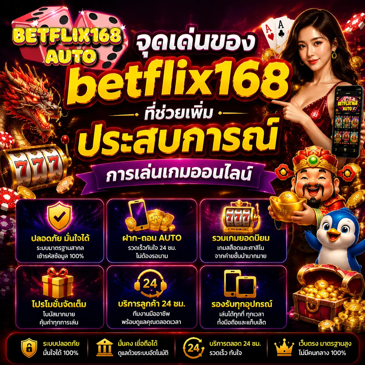 จุดเด่นของ betflix168 ที่ช่วยเพิ่มประสบการณ์การเล่นเกมออนไลน์